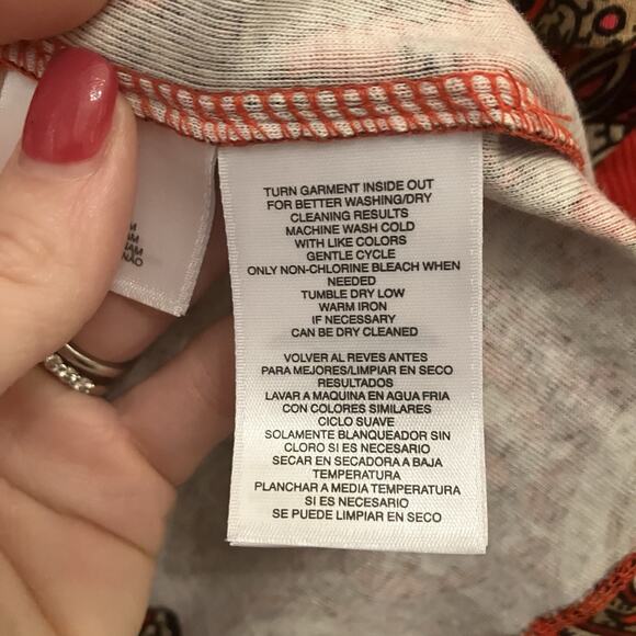 NWT Jones New York Sport Top Shirt Womens XL Fire Red Paisley Long Sleeve NEW - Picture 6 of 13